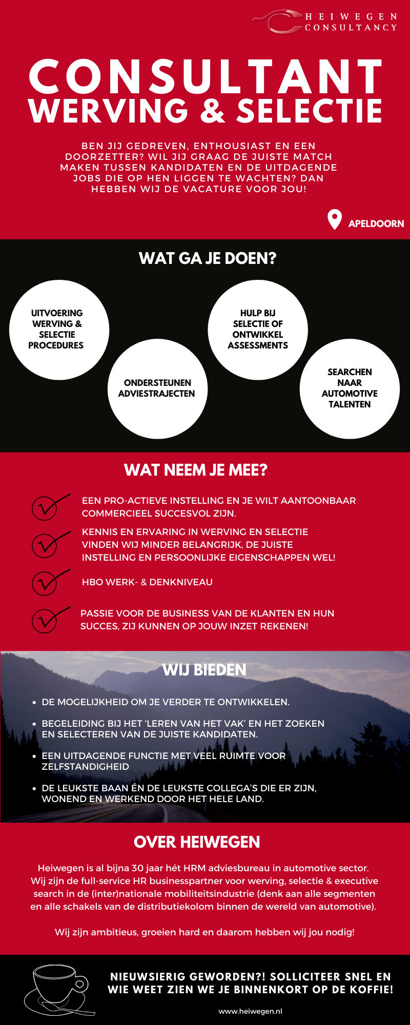 Infographic vacature Heiwegen Consultant Werving & Selectie